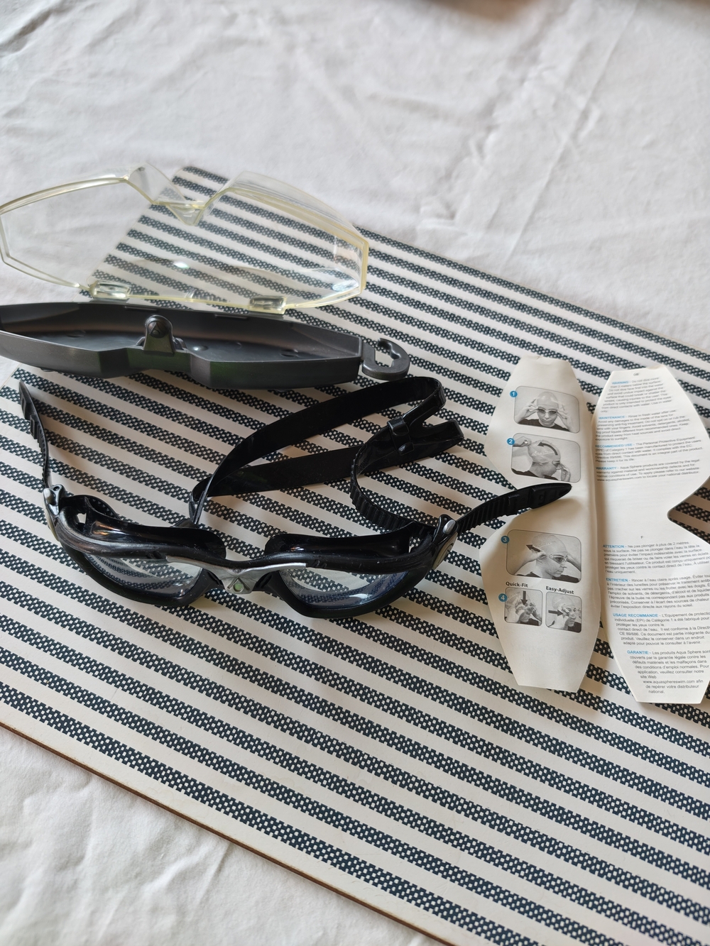 Men's Black Swimming Goggles with Clear Lenses